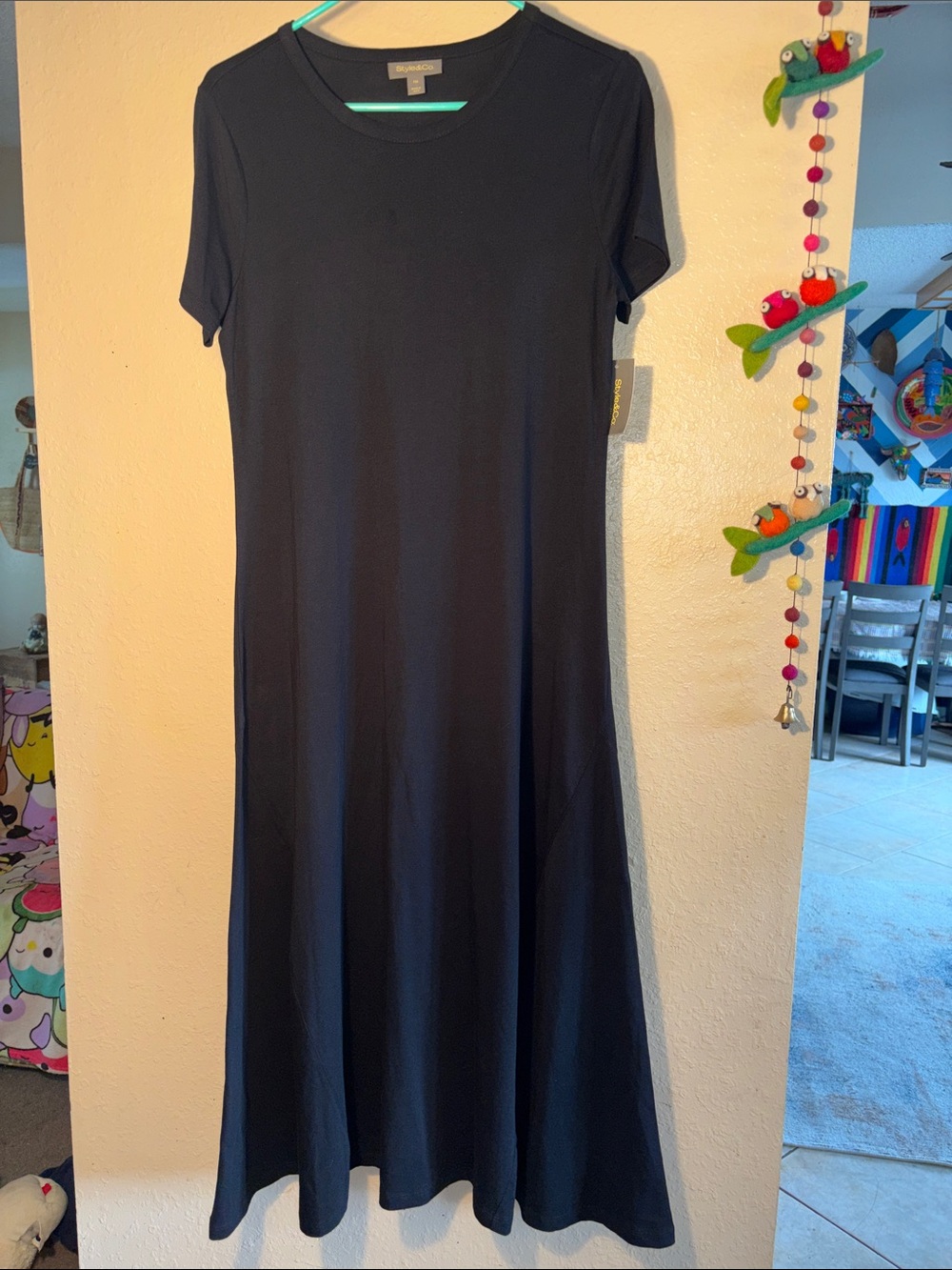 NWT Style & Co T-Shirt Maxi Dress. This comfortable piece features a casual crew